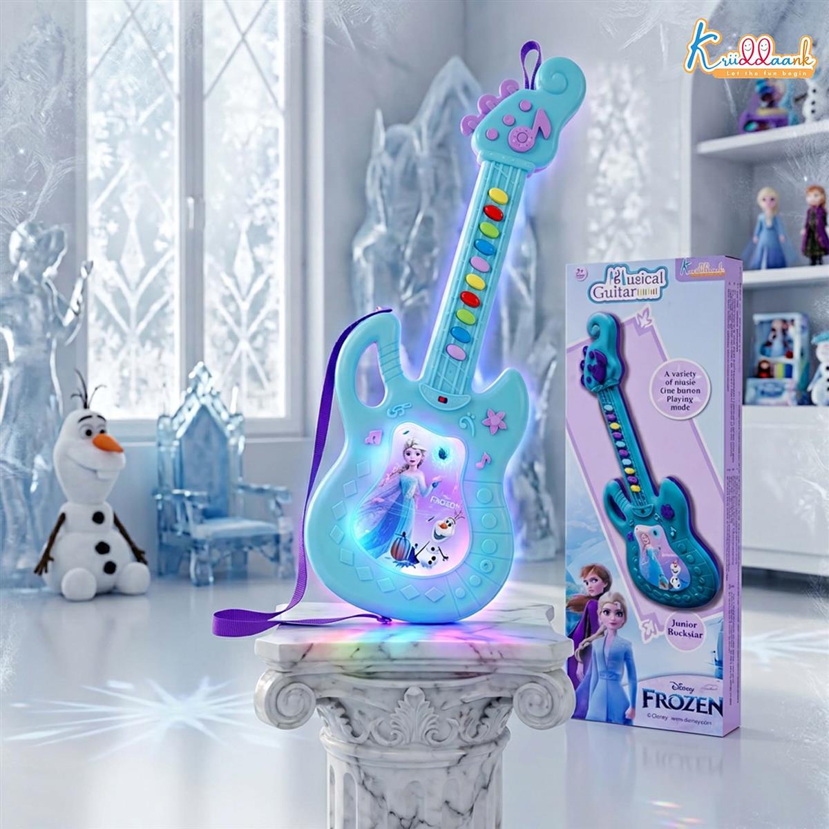 Kriiddaank Frozen Theme Musical Guitar for Kids with Elsa & Anna Blue