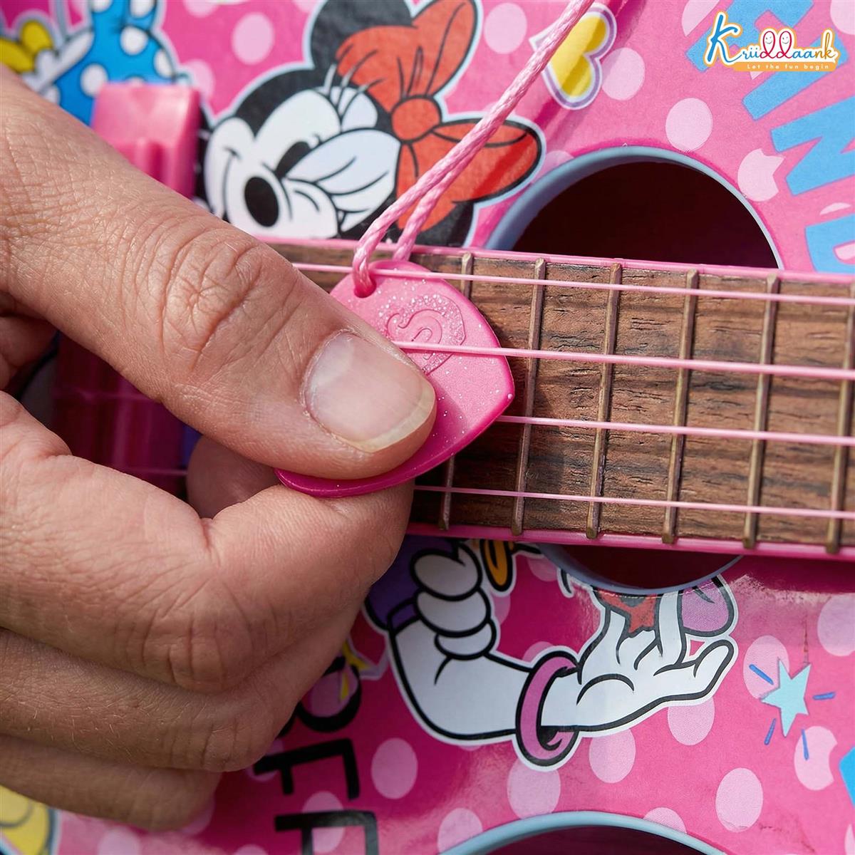 Kriiddaank Minnie Guitar Big - 4-String Musical Toy for Kids with Adjustable Tension
