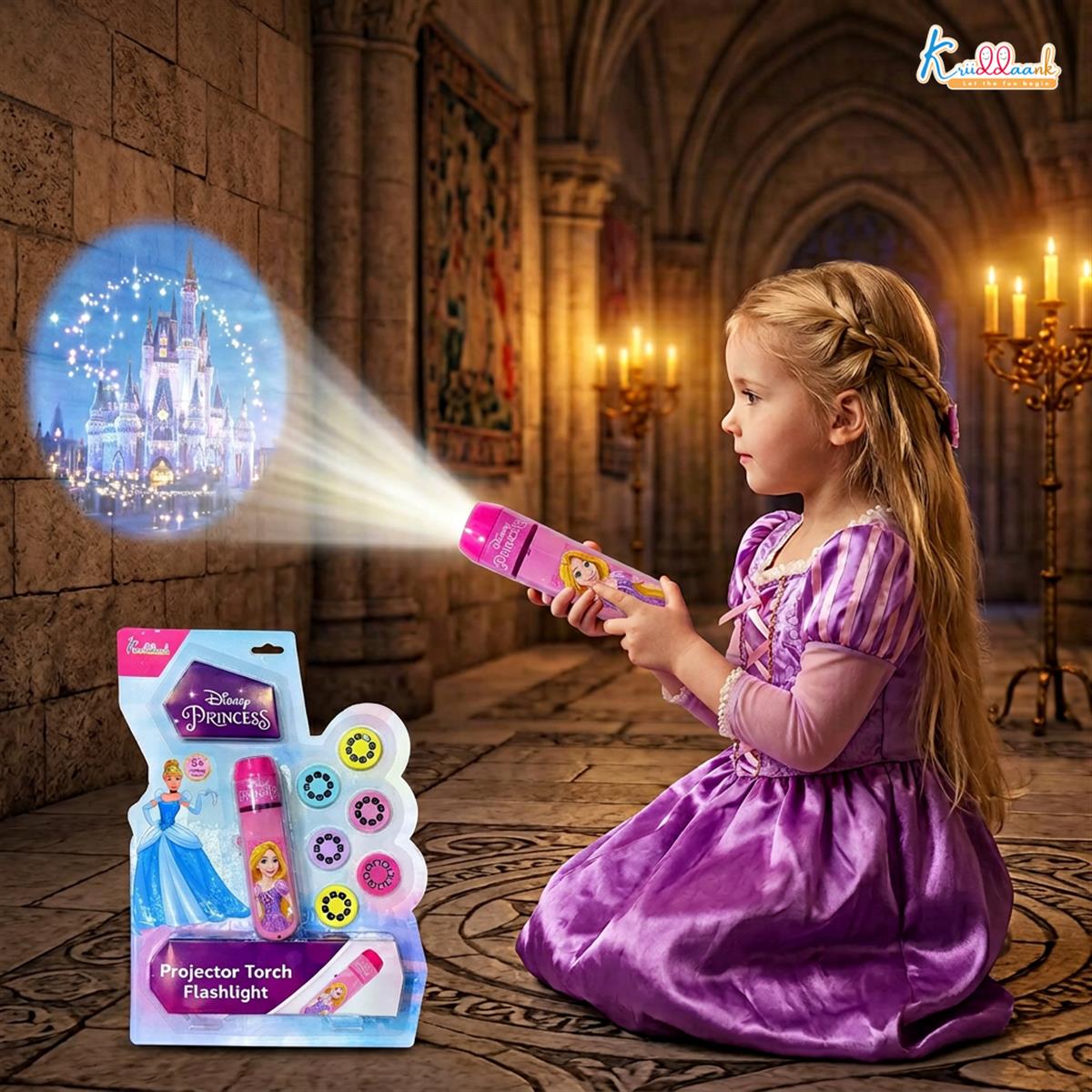 Kriiddaank Disney Princess Projector Torch for Kids
