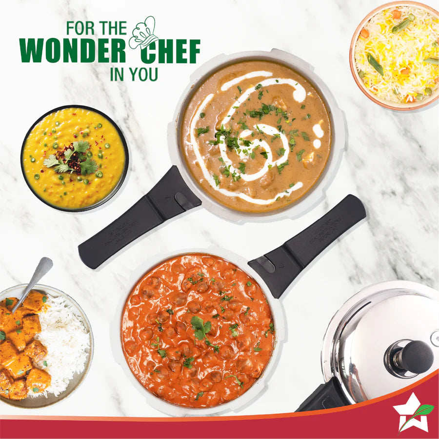 Wonderchef Venice Stainless-steel Pressure Cooker | Outer Lid