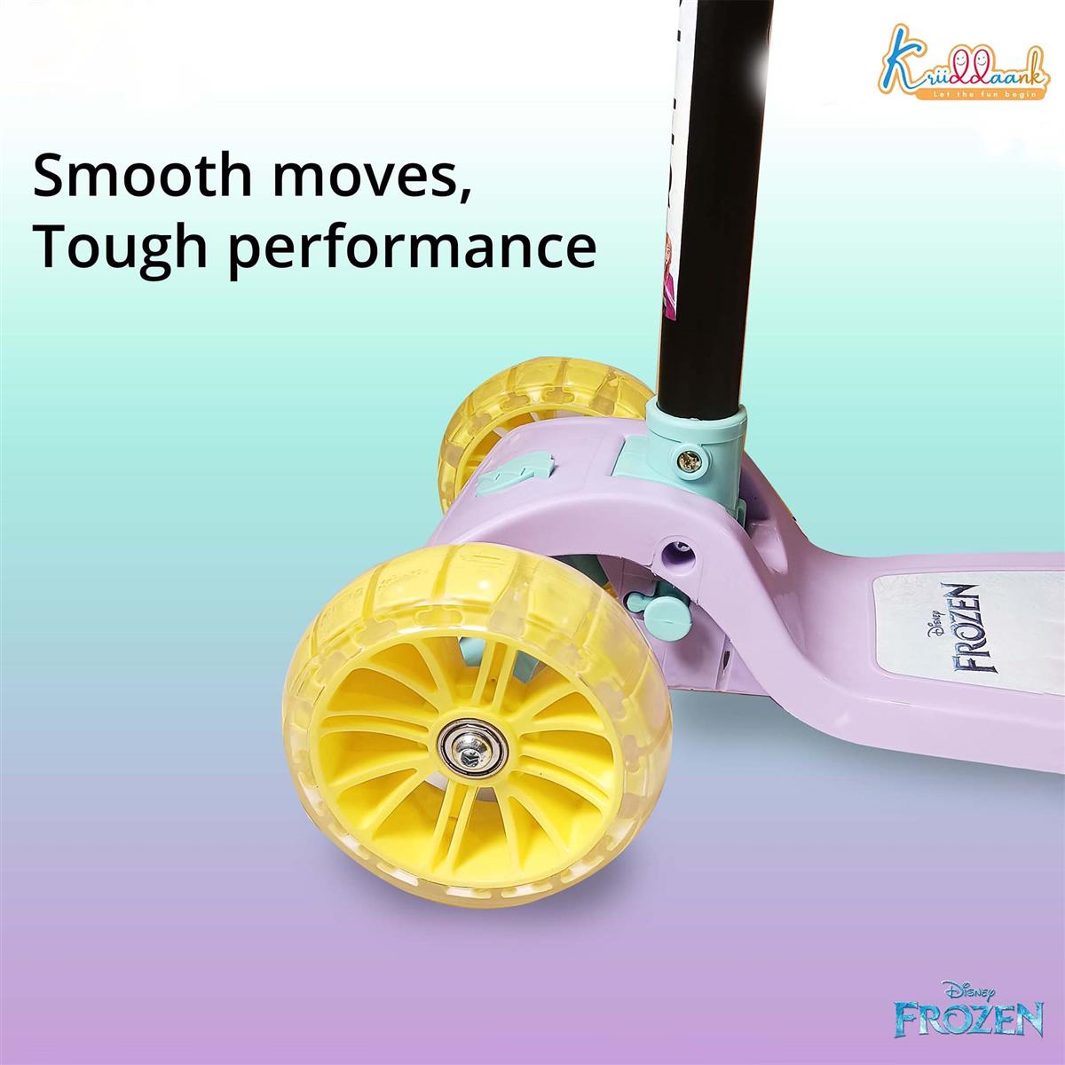 Kriiddaank Disney Frozen Adventure 3-Wheel Kick Scooter for Kids - 5-Level