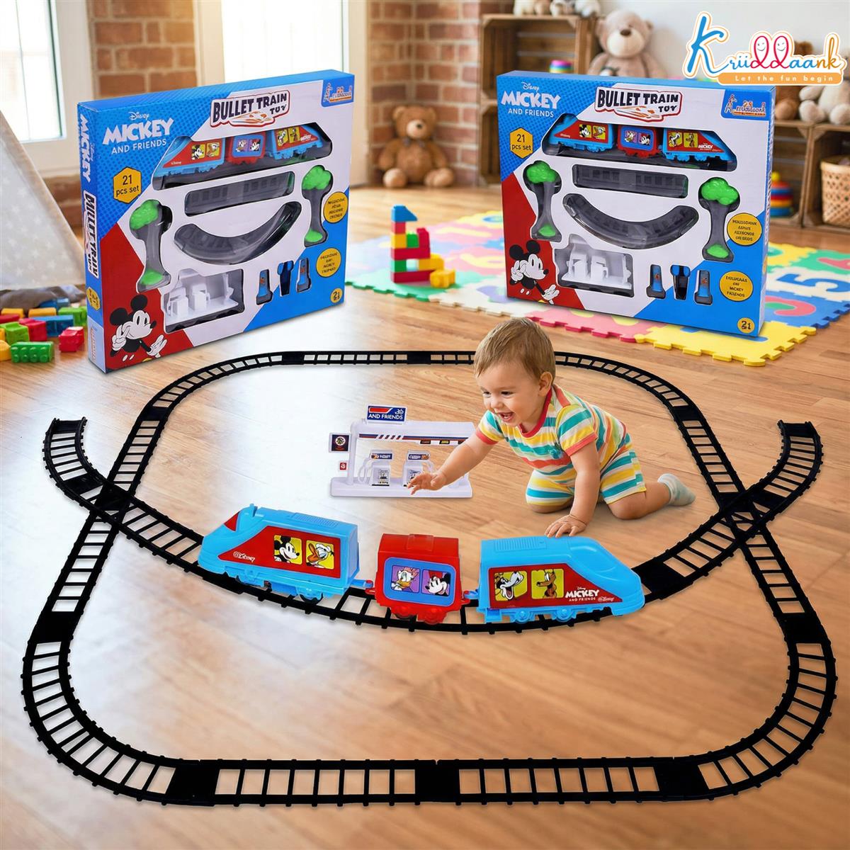 Kriiddaank Mickey Mouse Big Bullet Train Set for Kids