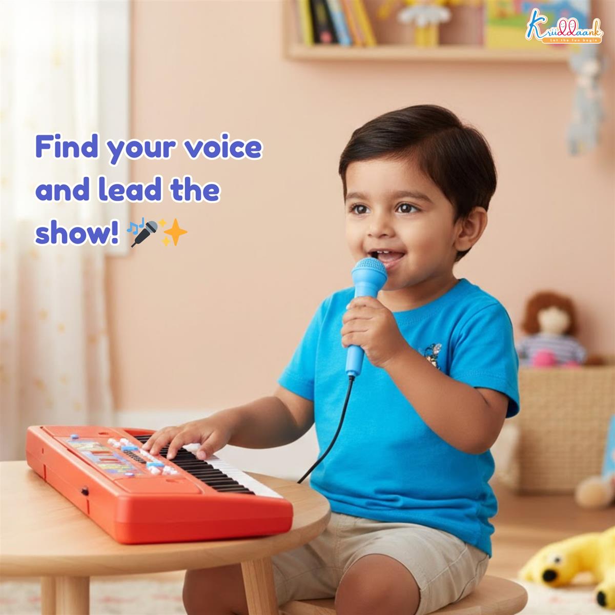 Kriiddaank Mickey Keyboard Piano for Kids - 60 Keys