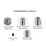 Probott Old Edition water bottle Silver 750ml