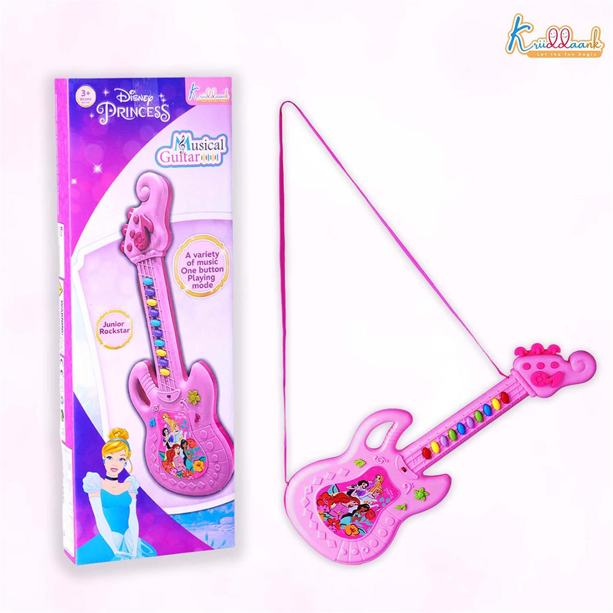 Kriiddaank Disney Princess Musical Guitar for Toddlers - Sing Pink