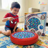 Kriiddaank Spiderman Theme Musical Rotating Fishing Game for Kids