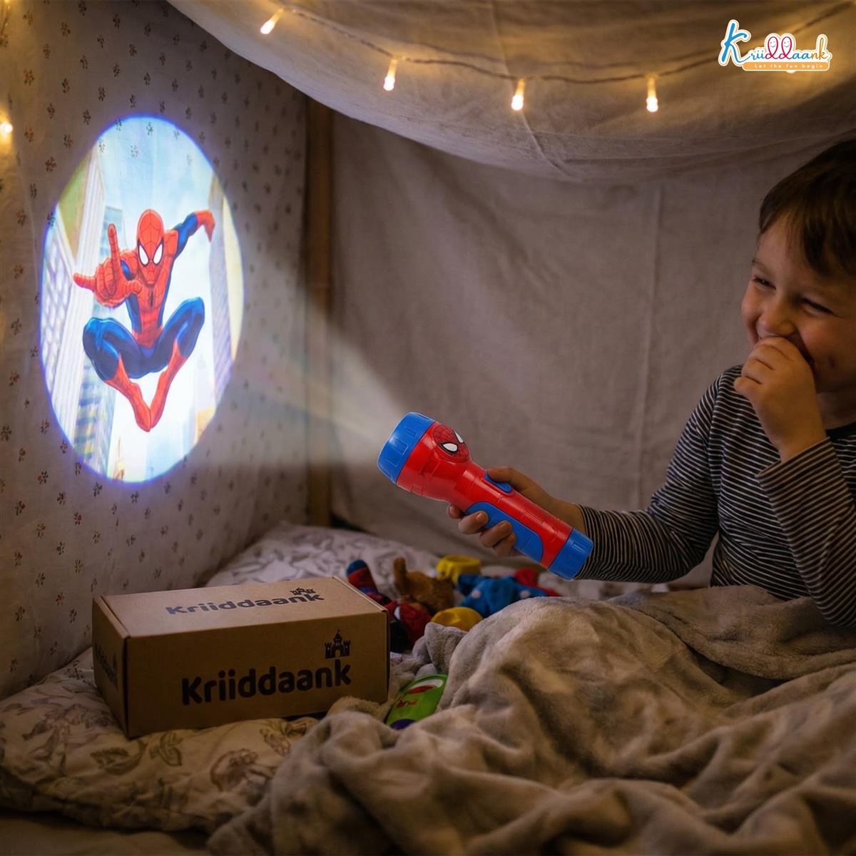 Kriiddaank Spiderman Handheld Projector Torch & Drawing Set for Kids
