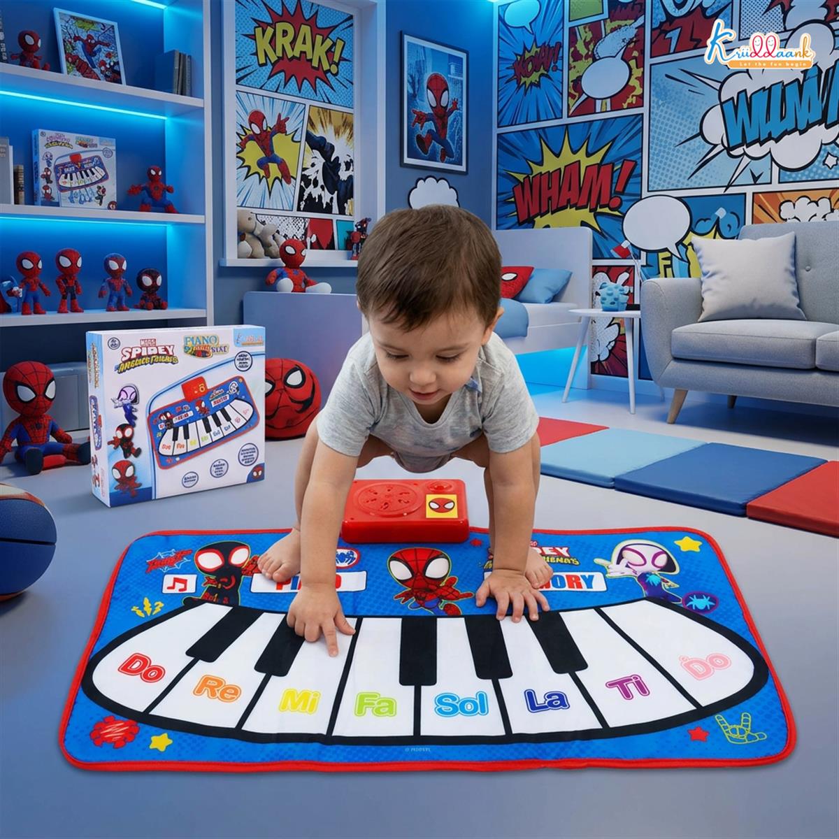 Kriiddaank Spiderman Piano Music Play Mat for Kids