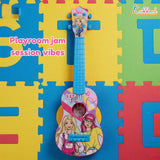 Kriiddaank Mattel Barbie Theme Big Guitar Toy for Kids - Pink