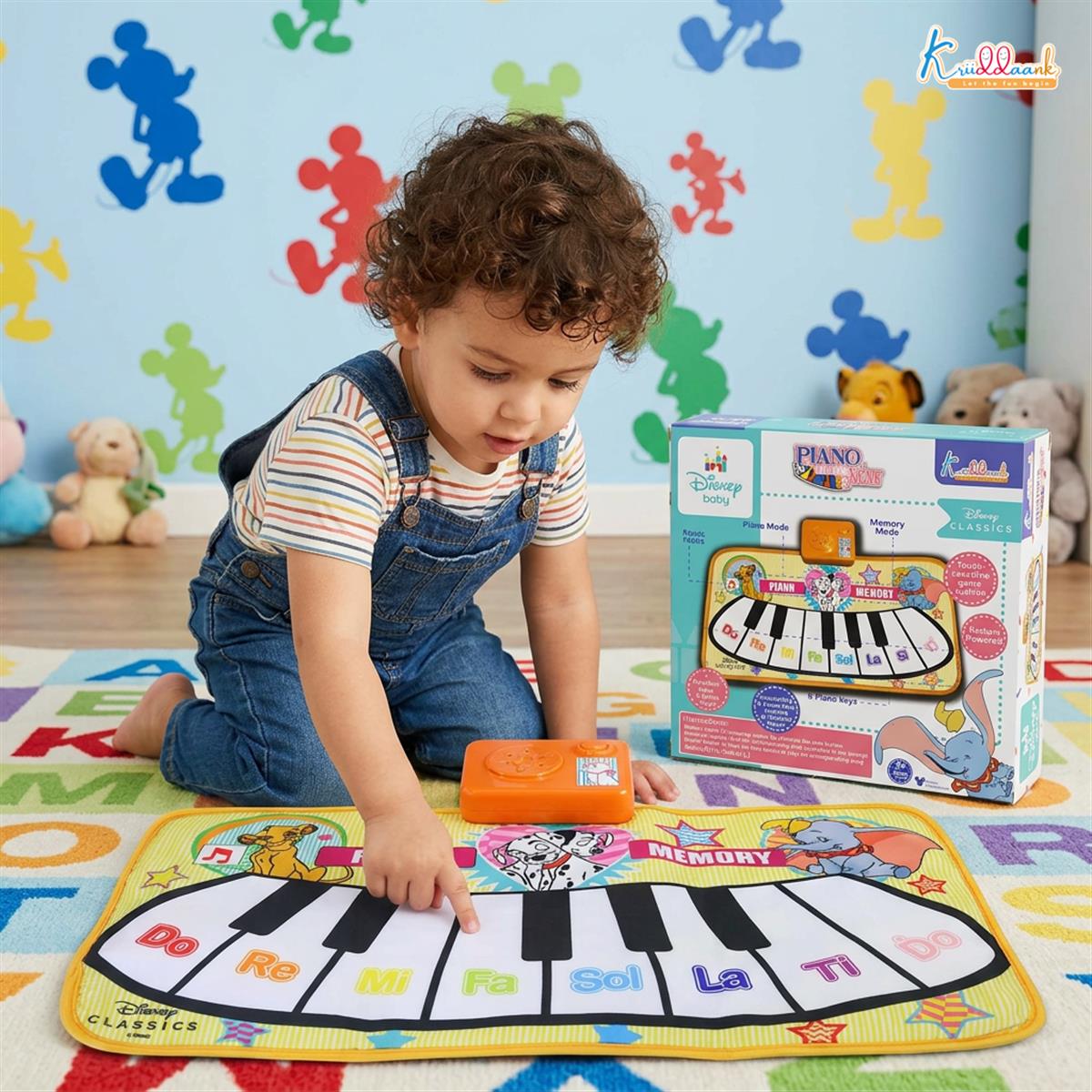 Kriiddaank Disney Piano Music Mat - Electronic Floor Keyboard for Toddlers & Kids