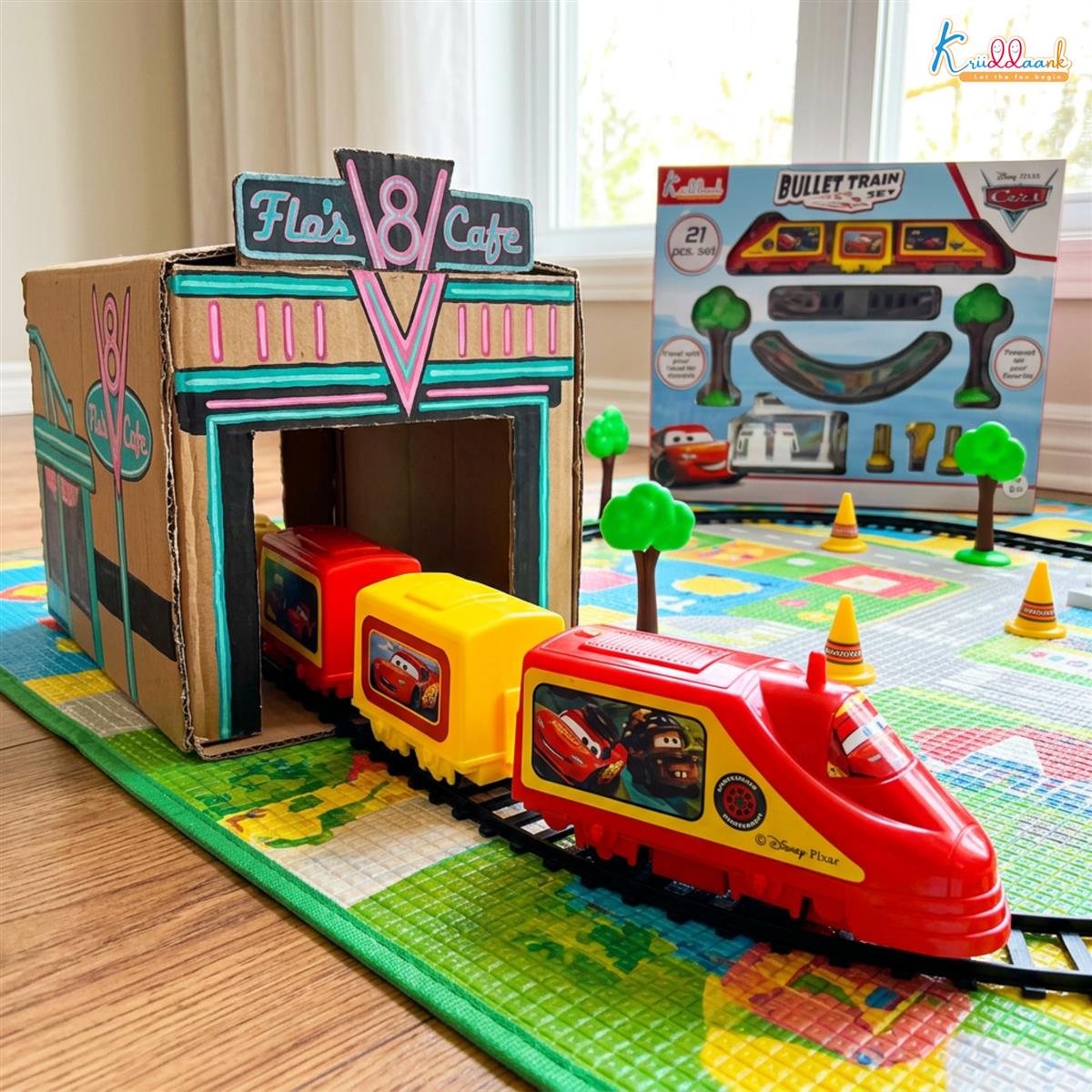 Kriiddaank Disney Pixar Cars Electric Bullet Train Set