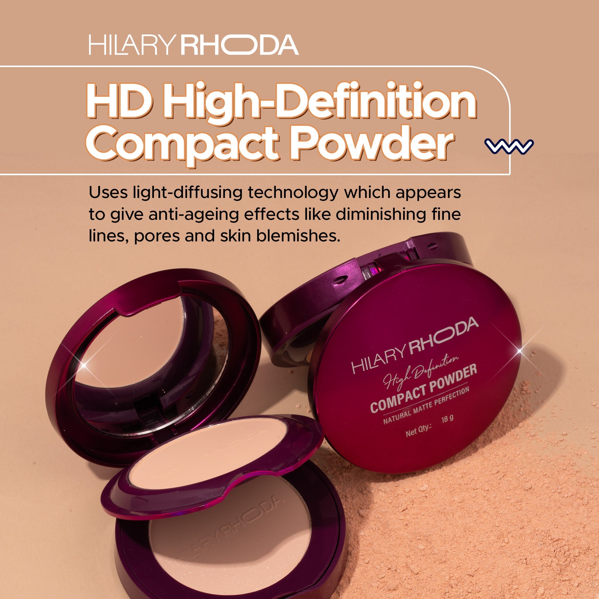 Hilary Rhoda HD High-Definition Pressed Powder
