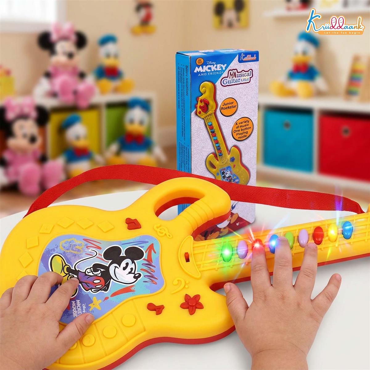 Kriiddaank Disney Mickey Mouse Theme Musical Guitar for Toddlers & Kids Red