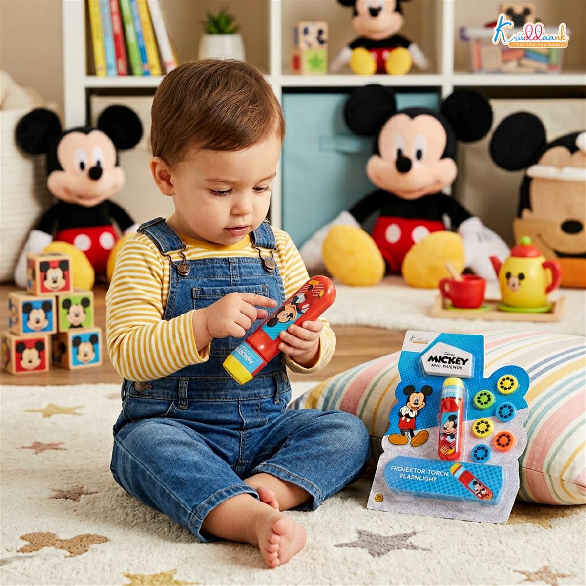 Kriiddaank Disney Mickey Mouse Projector Torch for Kids