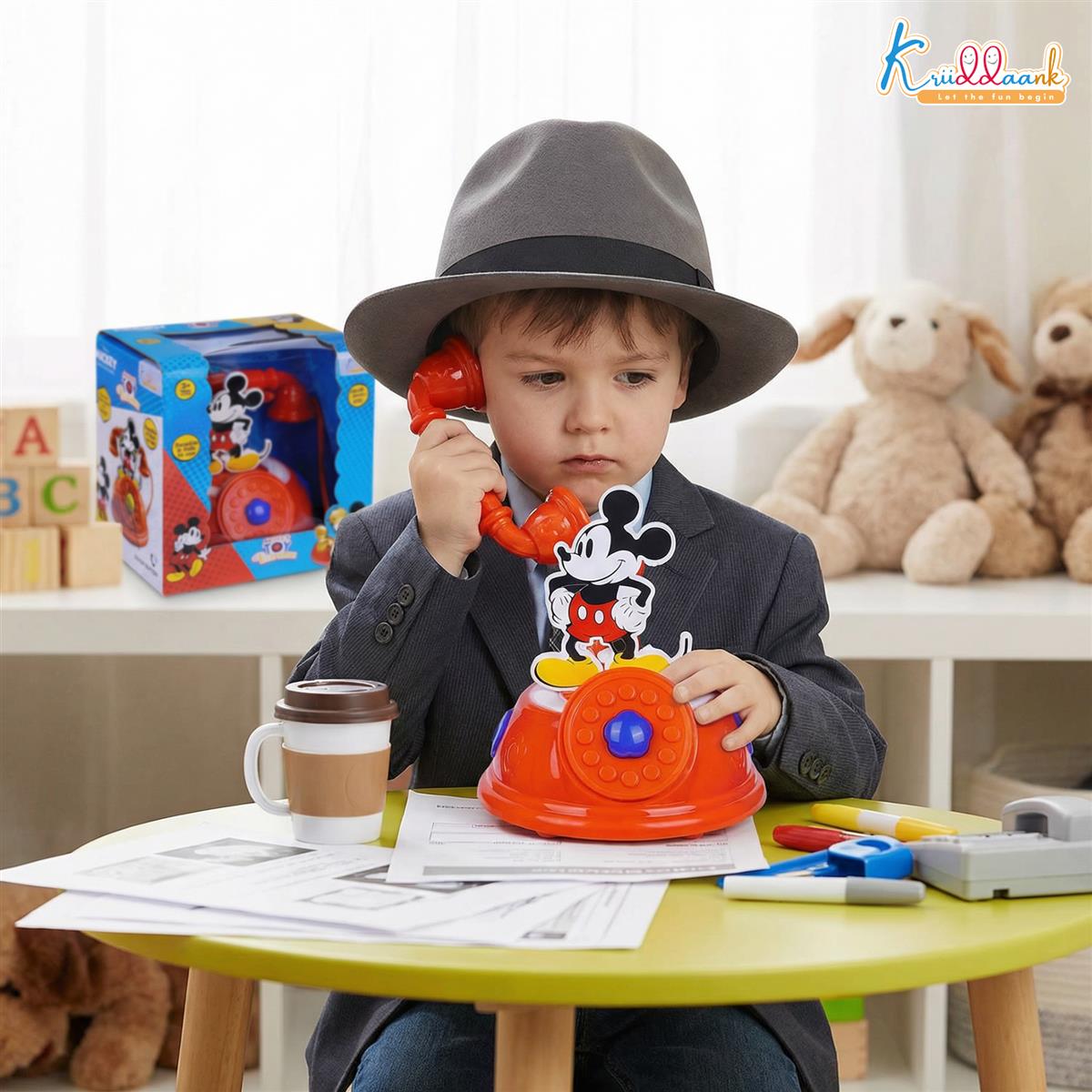 Kriiddaank Mickey Mouse Talking Telephone Toy for Kids