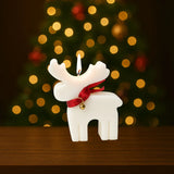 Lerrica Xmas Candle Reindeer Ribbon Velvet Cinnamon