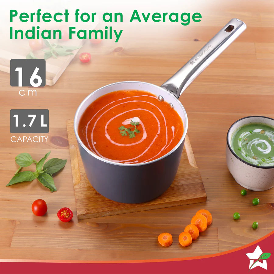 Wonderchef Eco-Glide Ceramic Saucepan 16cm,1.75L