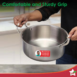 Wonderchef  Stella Triply Stainless Steel Casserole with Lid  3.5L, 22cm