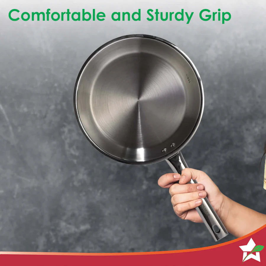 Wonderchef Stella Triply Stainless Steel Fry Pan | 24 cm, 1.7 L