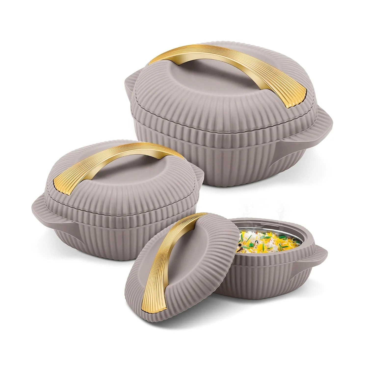 Milton Oyster Casserole Taupe Jr gift set