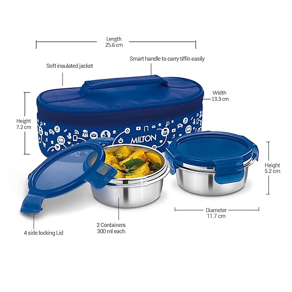 Milton Lifestyle Lunch Tiffin Box Blue