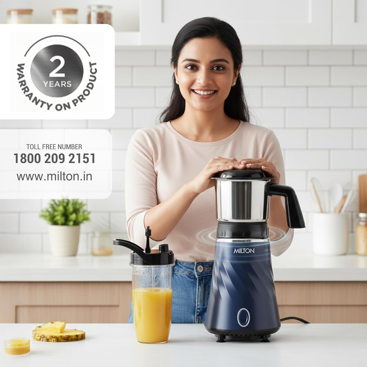 Milton MiniQ Mini Mixer Black 2Jar