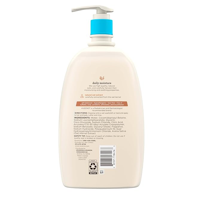 Aveeno Baby Gentle Wash and Shampoo - 976ML