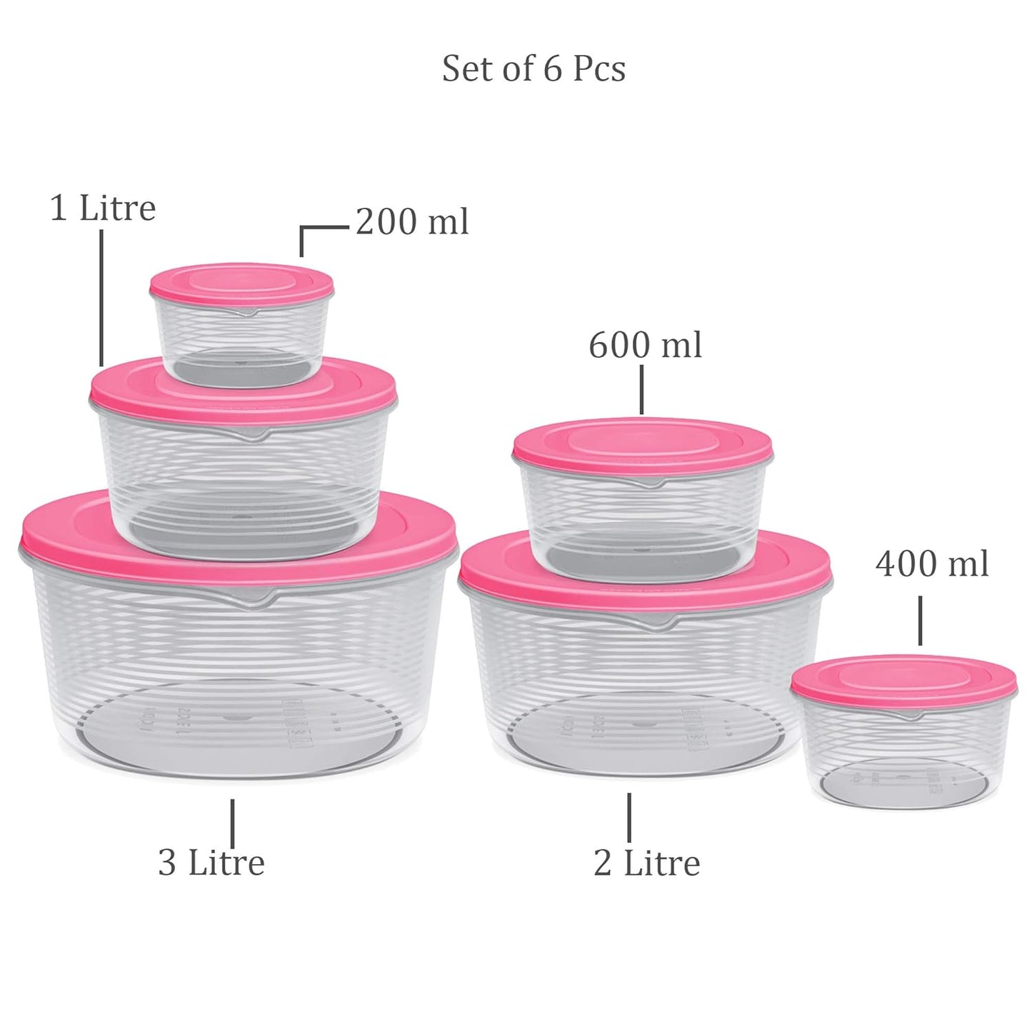 Milton Store It Storage Pink 6pcs set
