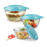 Milton Mixing Bowl 3pc Set With Eazy Lid Set of 3 - 440ML/870ML/1470ML