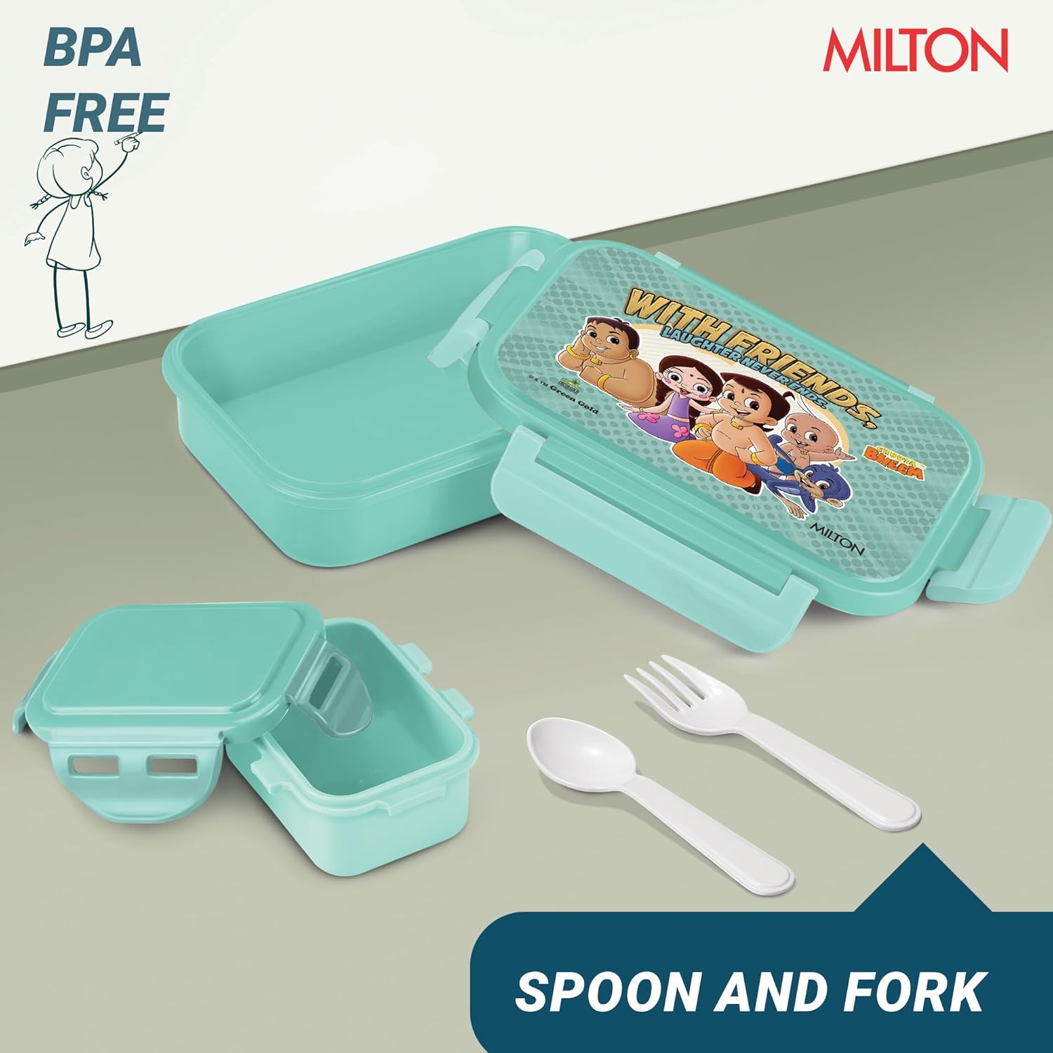 Milton Candy Plastic Tiffin Mint Green 520ML