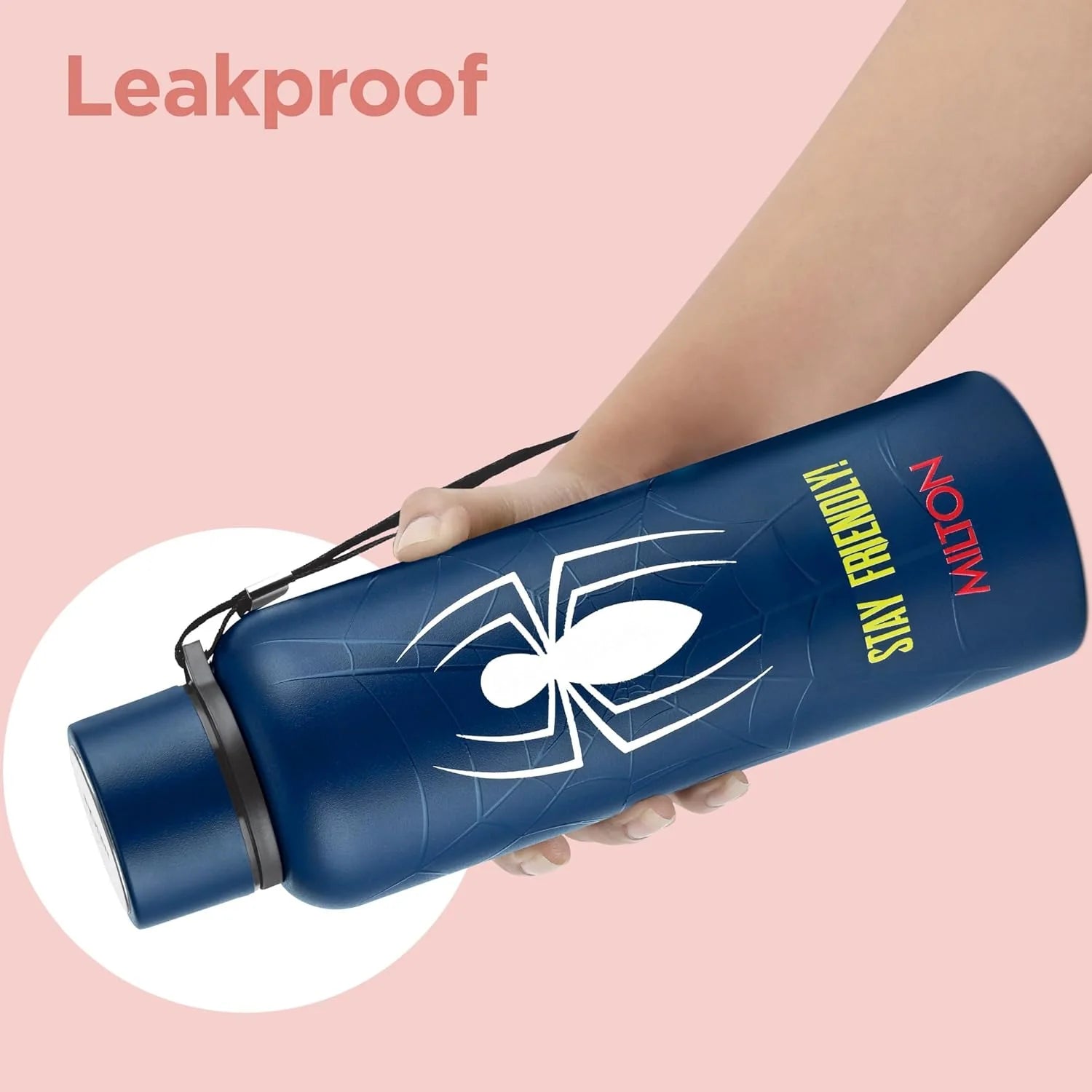 Milton Marvel Spider Man Artedge Water Bottle Dark Blue 1000ML