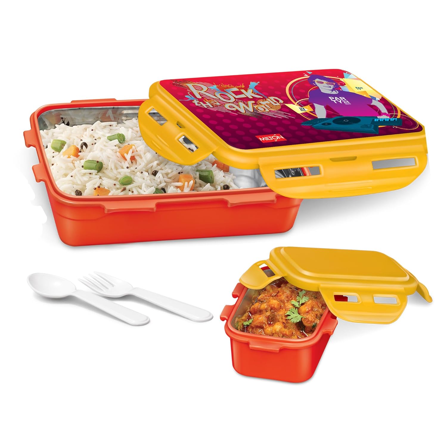 Milton Mini Fun Treat Steel Tiffin Red