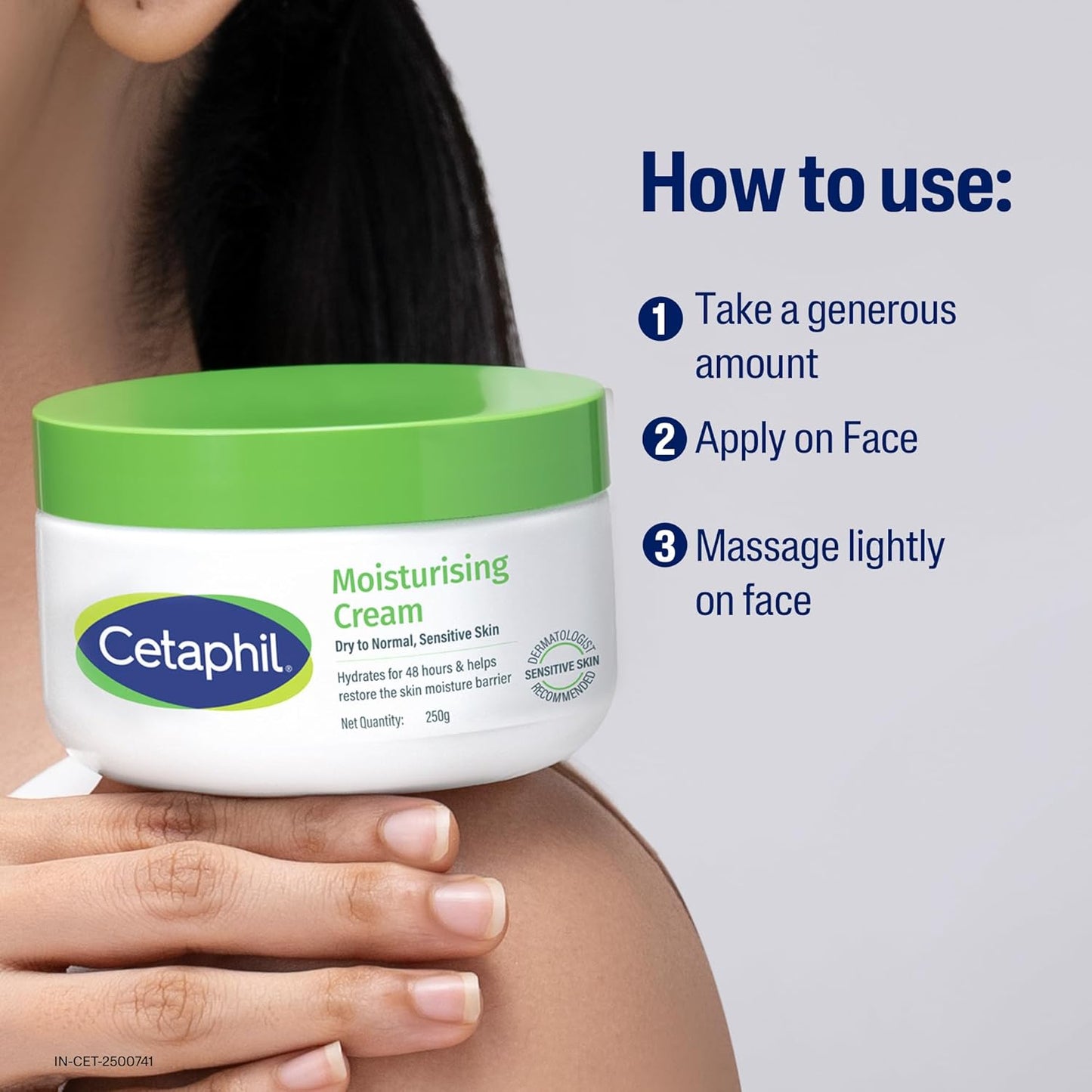 Cetaphil Moisturising Cream for Face & Body,Dry to Normal skin, 250 gm