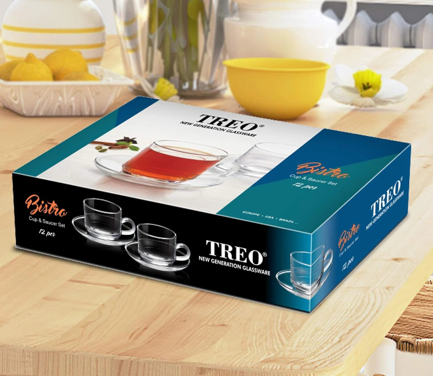 Milton Bistro Cup N Saucer 12pcs set