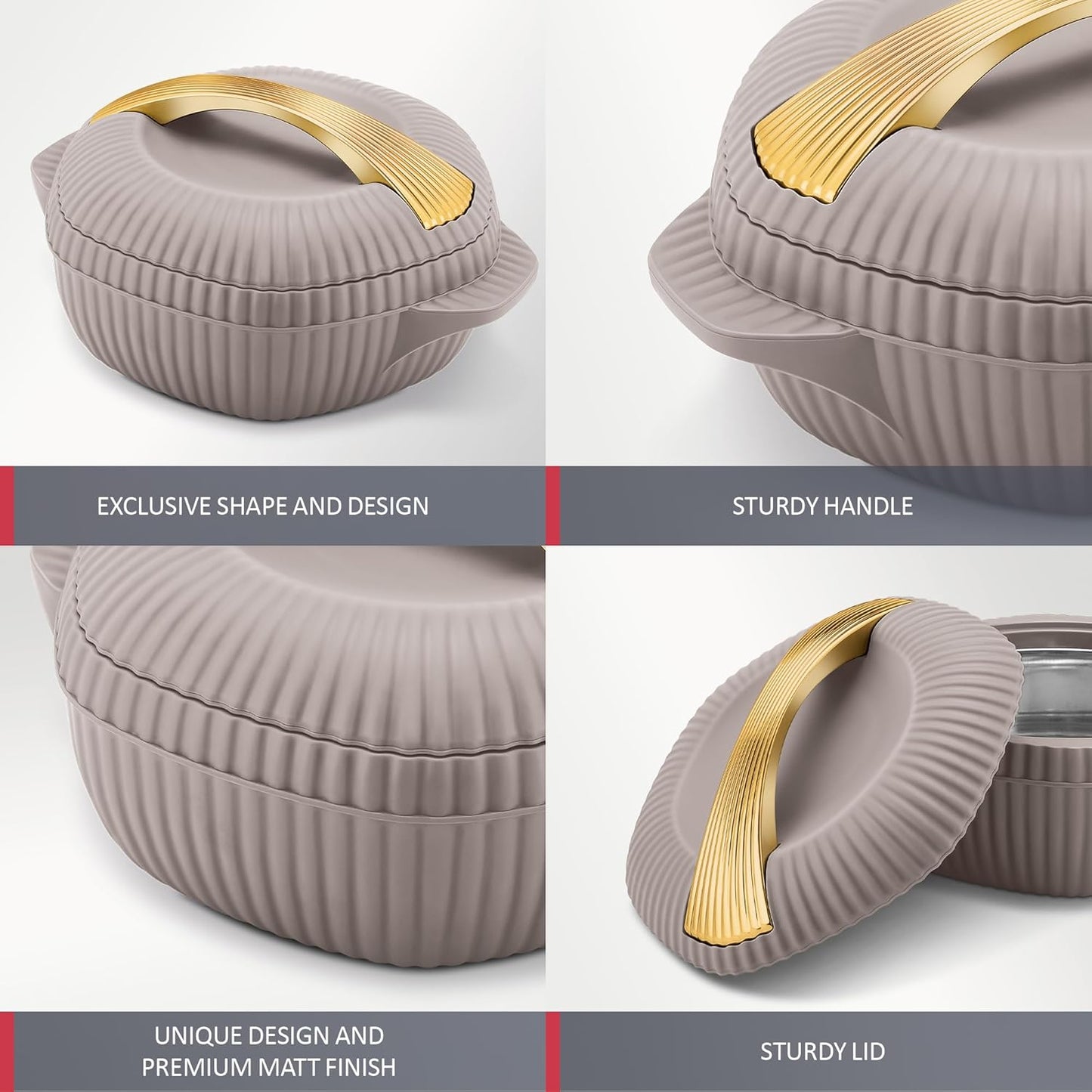 Milton Oyster Casserole Taupe Jr gift set