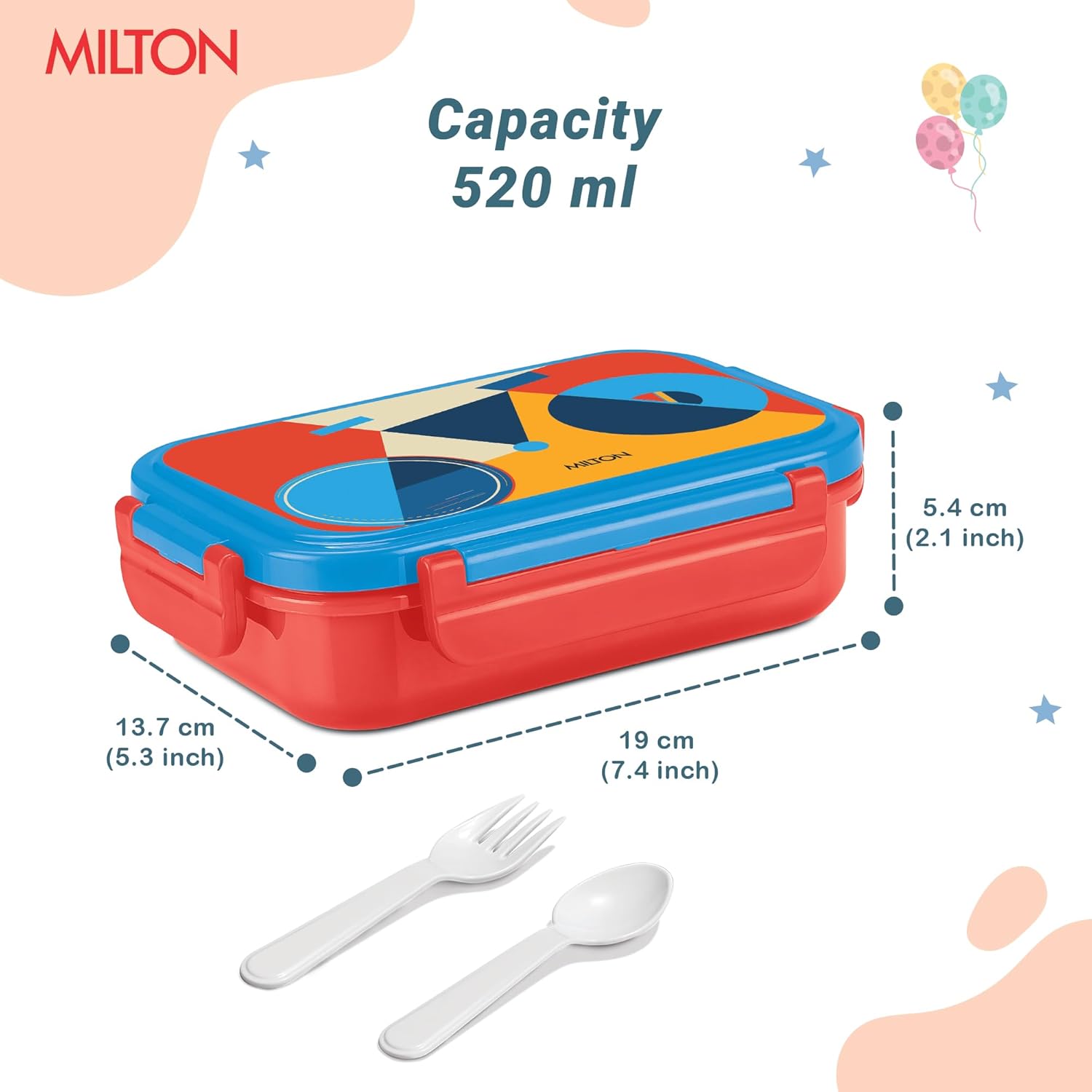Milton Candy Steel Tiffin Red 520ML