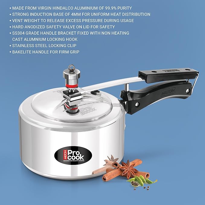 Milton Pressure Cooker Inner Lid Aluminium Induction