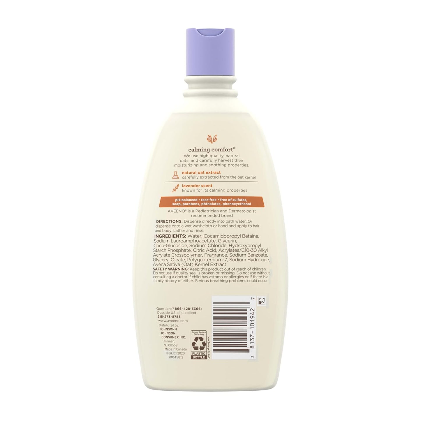 Aveeno Baby Calming Comfort Bath Lotion - 532ML