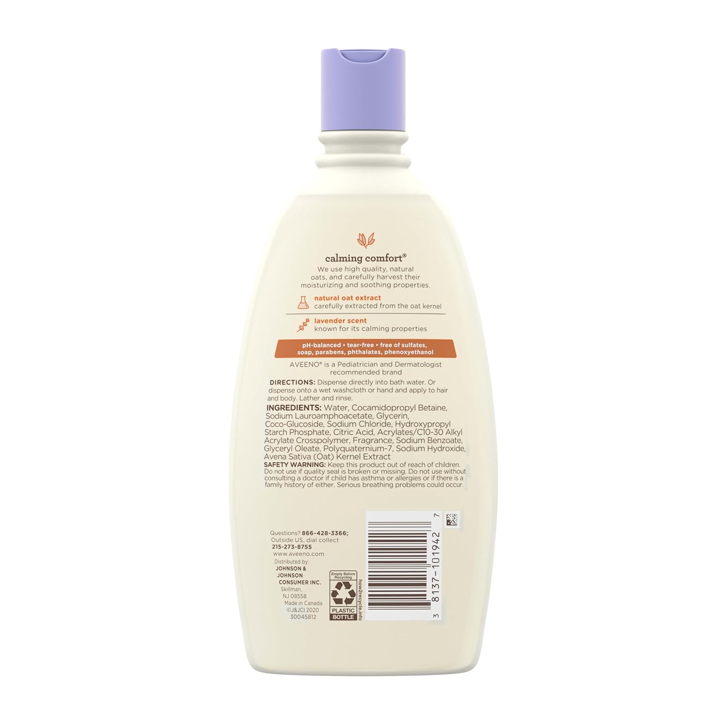 Aveeno Baby Calming Comfort Bath Lotion - 532ML