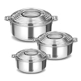 Milton Galaxia Stainless Steel Casserole 1000/1500/2500 ML 3pcs set