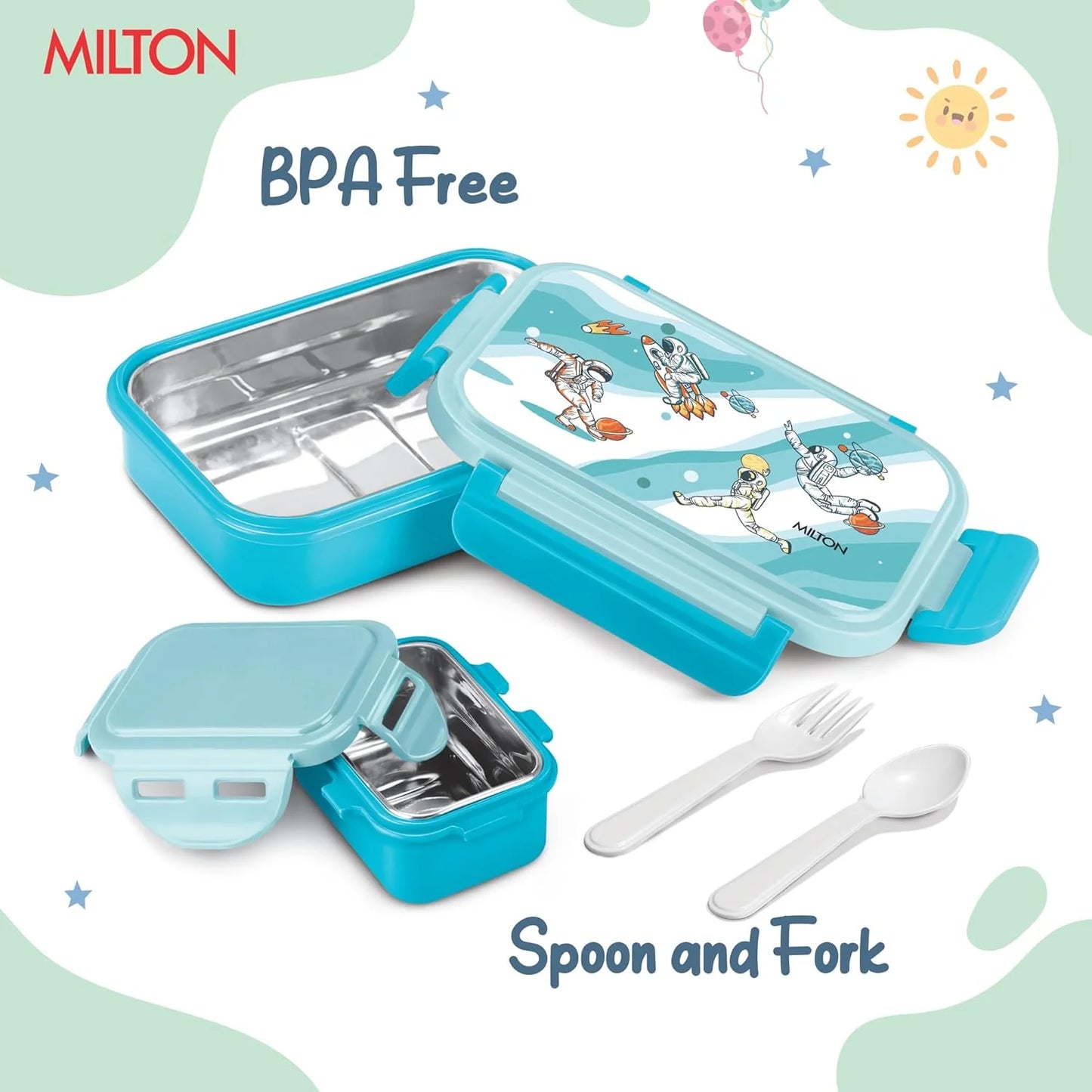 Milton Candy Steel Tiffin Sky Blue 520ML