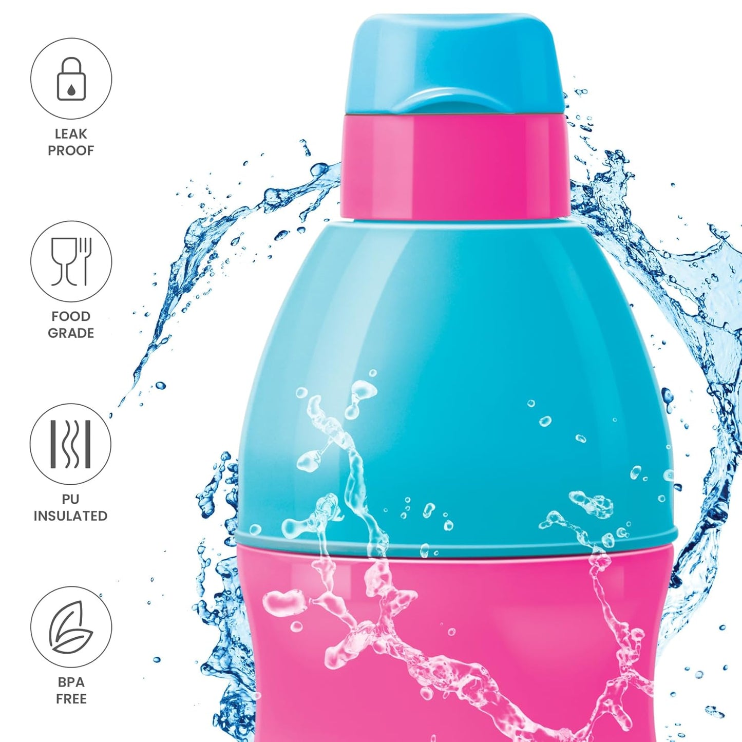 Milton Kool Buddy Kids Water Bottle Pink 600ML
