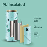 Milton Steel Linear Insulated Water Bottle Aqua Green 580ML