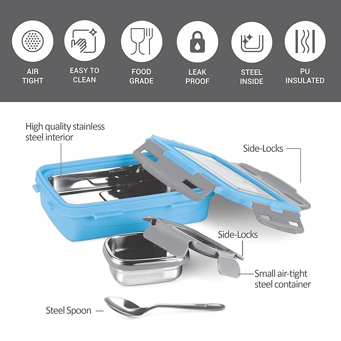 Milton Steely Super Deluxe Lunchbox Sky 400ML