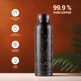 Milton Copper Swasth Design Bottle Black Ethnic 940ML