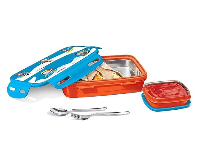 Milton Steely Deluxe Mini Insulated Lunchbox Orange 400ML