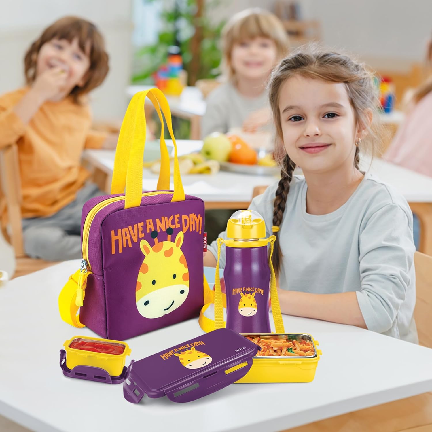 Milton Kidz Combo Tiffin Box Purple