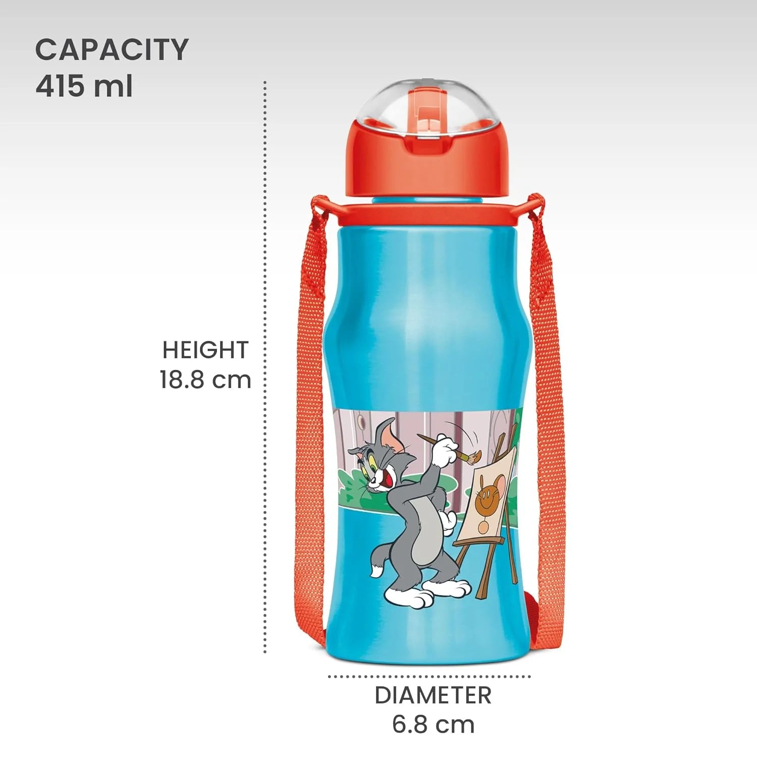 Milton Sipmate Stainless Steel Sipper Bottle Blue 415ML