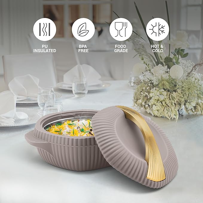 Milton Oyster Casserole Taupe Jr gift set