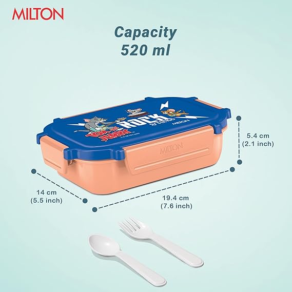 Milton Sherry Plastic Tiffin Peach 520ML